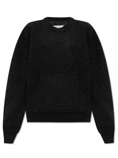 Crew Neck Wool Blend Knit Top Black - MAISON MARGIELA - BALAAN 2