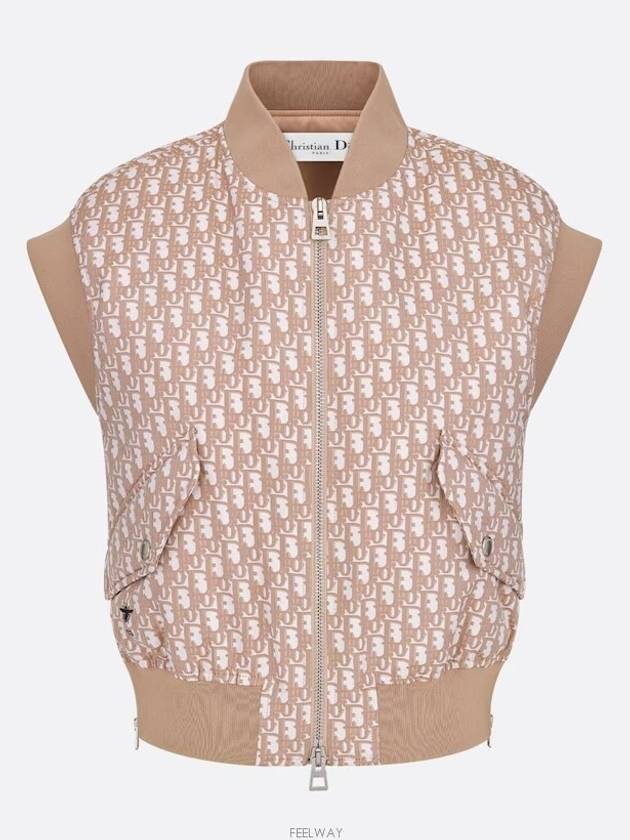 Technical Taffeta Oblique Motif Vest Rose Des Vents - DIOR - BALAAN 6