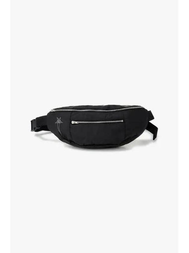 WOMEN CHAMPION LOGO PATCH NYLON BUMBAG BLACK - RICK OWENS - BALAAN 1