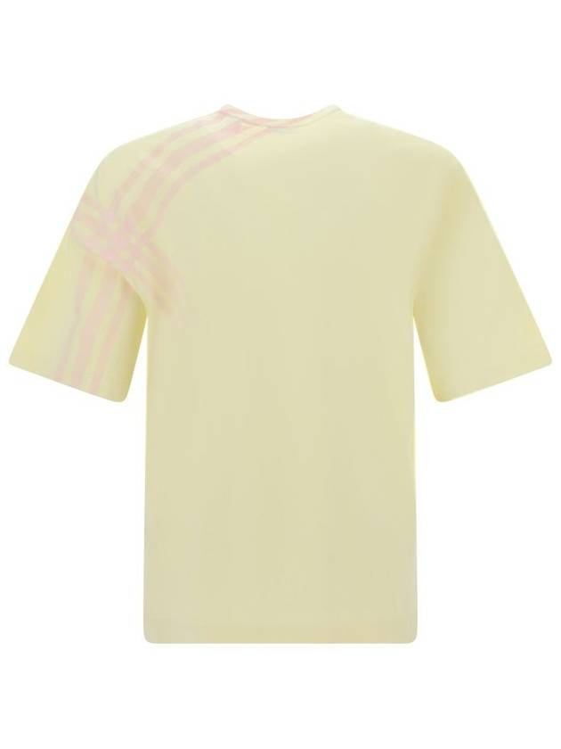 Check Cotton Short Sleeve T-Shirt Yellow - BURBERRY - BALAAN 3