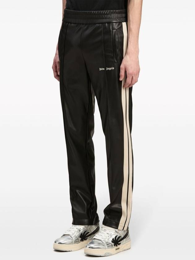 PALM ANGELS LEATHER EFFECT TRACK PANTS - PALM ANGELS - BALAAN 4