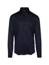 Silk Long Sleeve Shirt Navy - BRUNELLO CUCINELLI - BALAAN 2