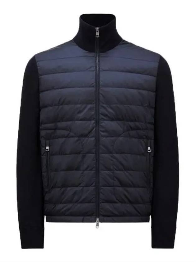 Padded wool cardigan navy blue - MONCLER - BALAAN 2