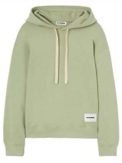 Plus Logo Patch Popover Hoodie Green - JIL SANDER - BALAAN 2