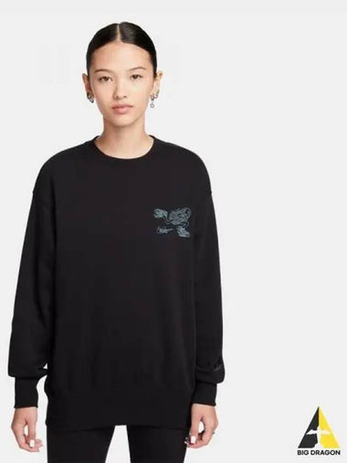 Women s Sportswear Fleece Oversized Crew Neck T100 010 - NIKE - BALAAN 1