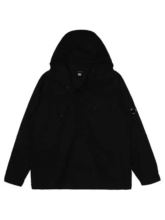 Men's Lens Wappen Hooded Anorak Black - CP COMPANY - BALAAN 2