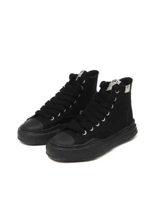 A01FW701 BLK BLK Peterson OG Sole Canvas High Top Sneakers - MIHARA YASUHIRO - BALAAN 1