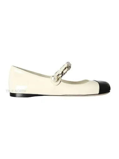 Patent Leather Ballerina Ivory - MIU MIU - BALAAN 1