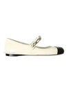 Patent Leather Ballerina Ivory - MIU MIU - BALAAN 1