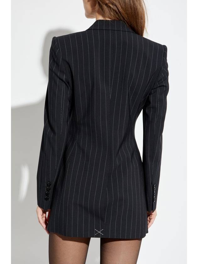 Dolce & Gabbana Blazer With Stripe Pattern, Women's, Black - DOLCE&GABBANA - BALAAN 4