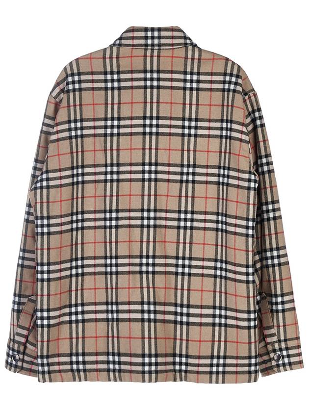 Vintage Check Wool Cotton Over Long Sleeve Shirt Archive Beige - BURBERRY - BALAAN 3