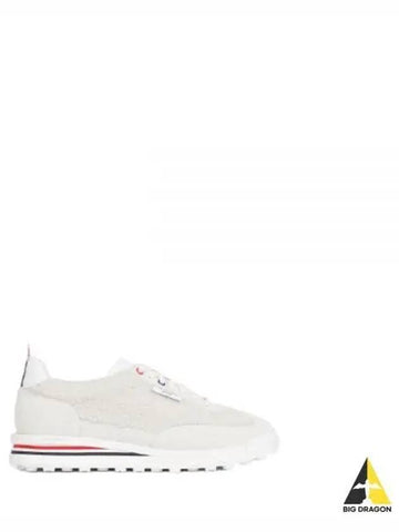 Men s Shearling Tech Runner Sneakers White MFD239A L0010 - THOM BROWNE - BALAAN 1