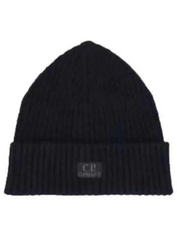 Logo Fleece Knit Beanie Total Eclipse Hat - CP COMPANY - BALAAN 1