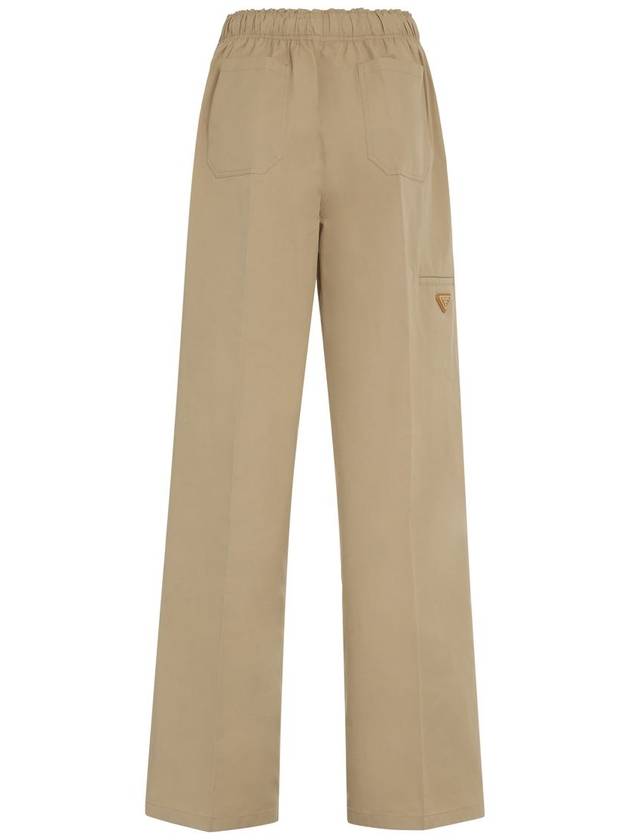 Poplin straight pants beige - PRADA - BALAAN 3