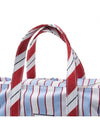 Logo Patch Stripe Tool Medium Tote Bag Light Blue - THOM BROWNE - BALAAN 8