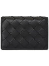 Intrecciato Flap Business Card Wallet Black - BOTTEGA VENETA - BALAAN 2