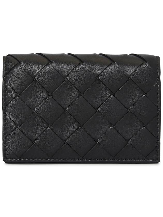 Intrecciato Flap Business Card Wallet Black - BOTTEGA VENETA - BALAAN 2