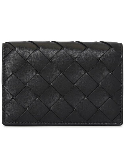 Intrecciato Flap Business Card Wallet Black - BOTTEGA VENETA - BALAAN 2