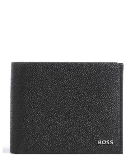 Highway Logo Grain Leather Half Wallet Navy - HUGO BOSS - BALAAN 2