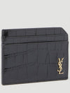 Tiny Cassandre Half Wallet Black - SAINT LAURENT - BALAAN 1