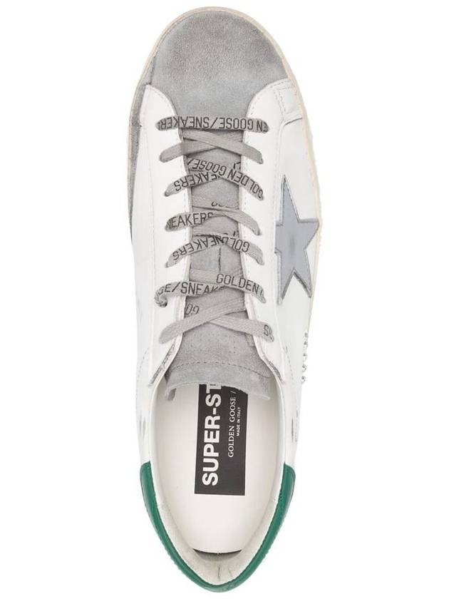 Superstar Green Heel Tab Leather Sneakers White - GOLDEN GOOSE - BALAAN 5