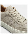 Embossed Logo Grained Leather Low Top Sneakers Light Grey - TOD'S - BALAAN 6