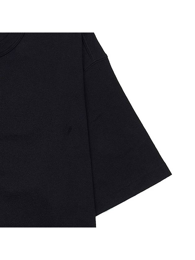 Garment Dyed Embroidered Logo Short Sleeve T-Shirt Black - STONE ISLAND - BALAAN 7