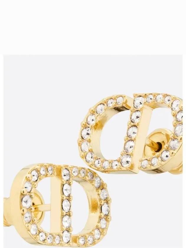 Petit CD Stud Crystal Earrings Gold - DIOR - BALAAN 5