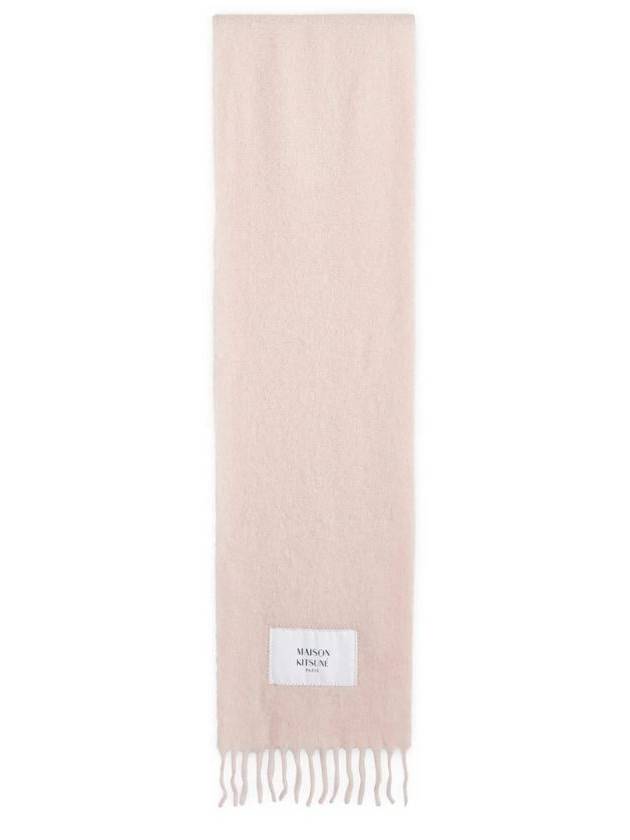 Baby Alpaca Plain Muffler Pink Unisex - MAISON KITSUNE - BALAAN 4