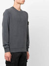 Wappen Patch Crew Neck Sweatshirt Grey - STONE ISLAND - BALAAN 4