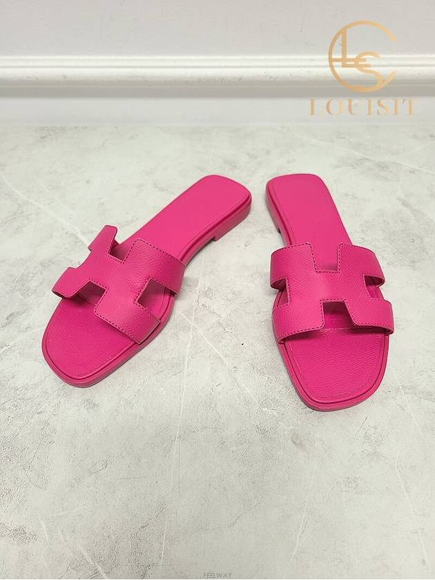 Used luxury goods Lewis IT 36 5 Rose Vinicunca Oran sandal slippers - HERMES - BALAAN 2