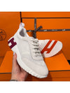 Women's Bouncing Sneakers White Mesh H Purple Orange Twotone - HERMES - BALAAN 4