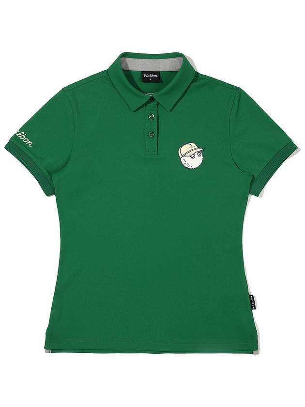 Bucket Point Polo T-Shirt GREEN WOMAN M3222PTS34GRN - MALBON GOLF - BALAAN 2