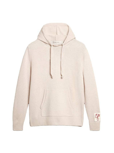 Cashmere Blend Hoodie Natural White - GOLDEN GOOSE - BALAAN 1