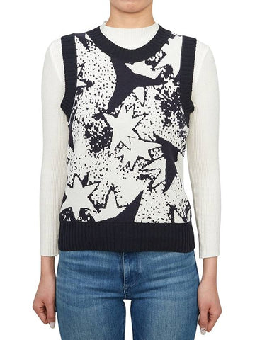 Gastone Knit Vest Black White - MAX MARA - BALAAN 1