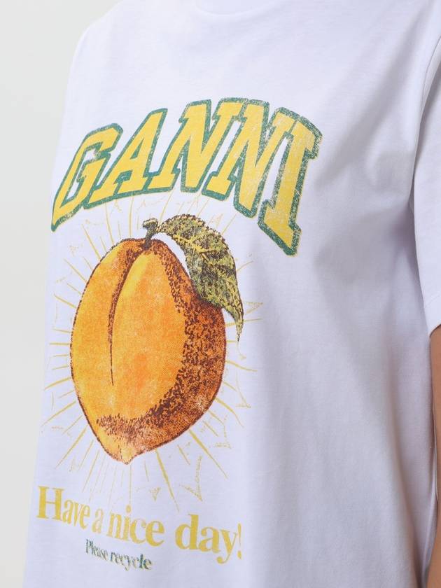 T-shirt in cotone stampata Ganni - GANNI - BALAAN 3