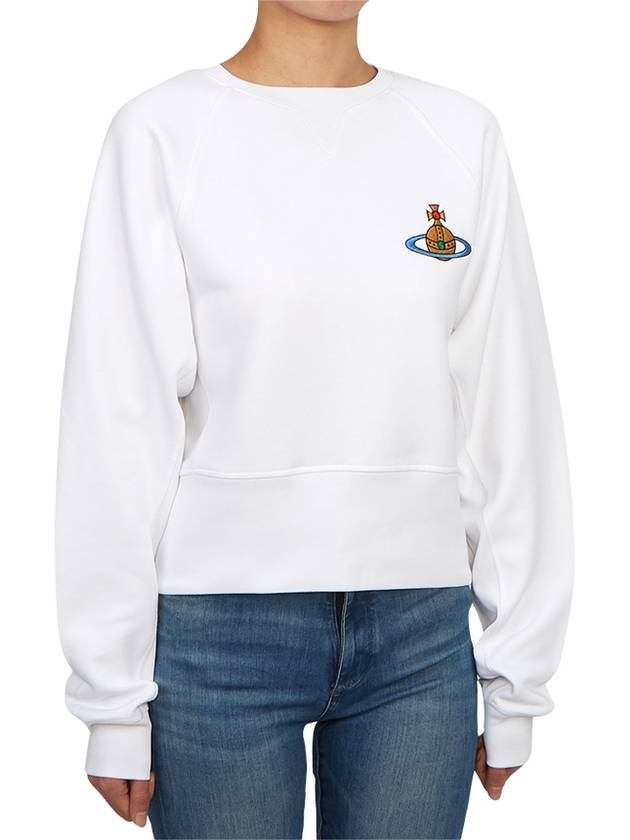 Athletic Cropped Sweatshirt White - VIVIENNE WESTWOOD - BALAAN 6