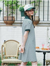 MET Stripe Collar Summer Dress Green - METAPHER - BALAAN 5