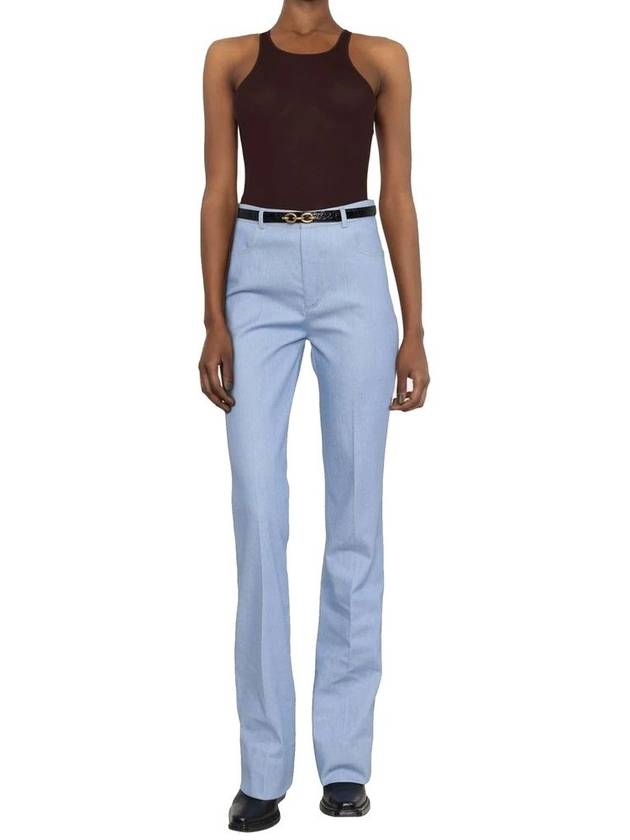 Bootcut High Waist Denim Jeans Light Blue - SAINT LAURENT - BALAAN 3