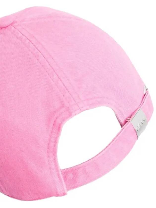 Logo Cotton Ball Cap Pink - GANNI - BALAAN 3