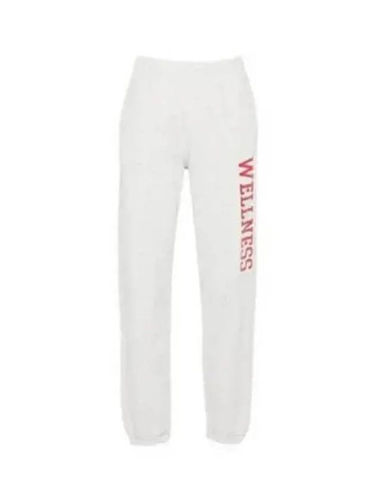 Wellness Logo Embroidered Sweatpants Heather Gray SWAW2331HG - SPORTY & RICH - BALAAN 1