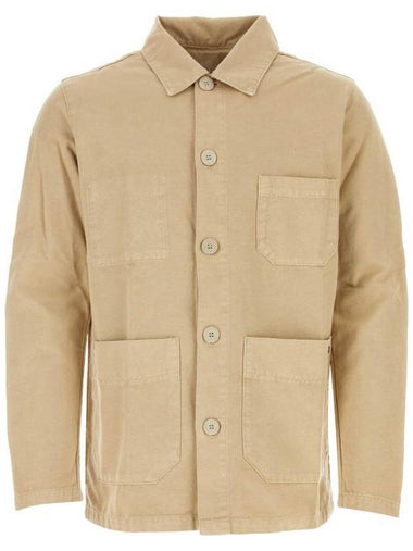 Men's Sirocco II Fisherman Button Cotton Canvas Jacket Beige - SAINT JAMES - BALAAN 1