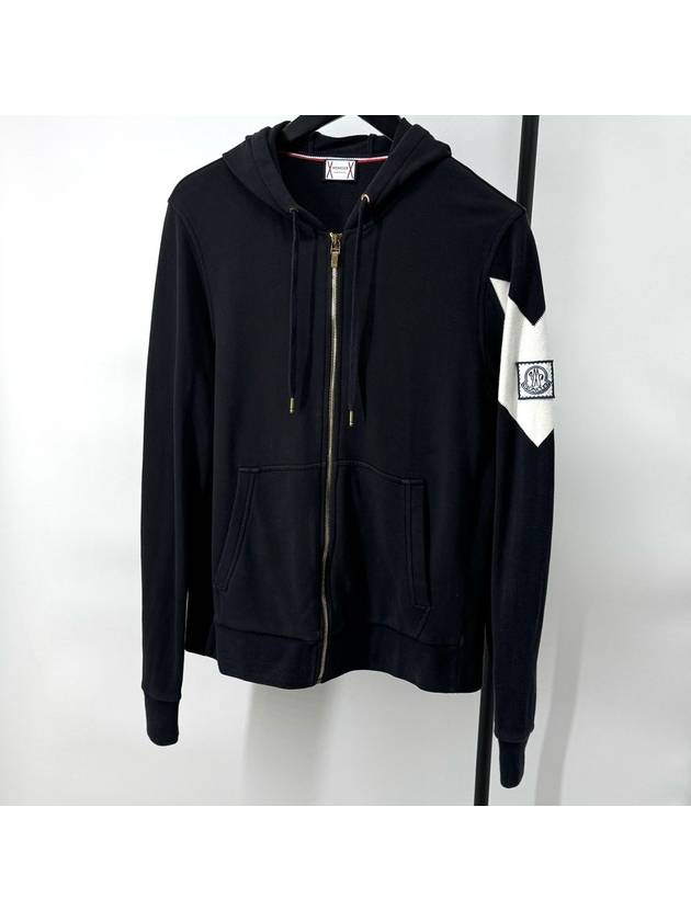 Gamma Blue Hooded Zip Up Jacket L Size - MONCLER - BALAAN 1