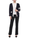 Cotton Jersey Flower 4 Bar V Neck Cardigan Navy - THOM BROWNE - BALAAN 4