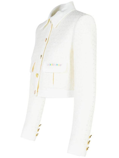 Casablanca White Cotton Blend Jacket - CASABLANCA - BALAAN 2