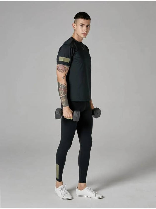 AM02PL01 Men's Flexible LeggingsBlack - ATHPLATFORM - BALAAN 1
