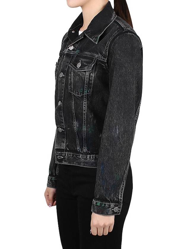 Paint Denim Jacket Black - MAISON MARGIELA - BALAAN 5