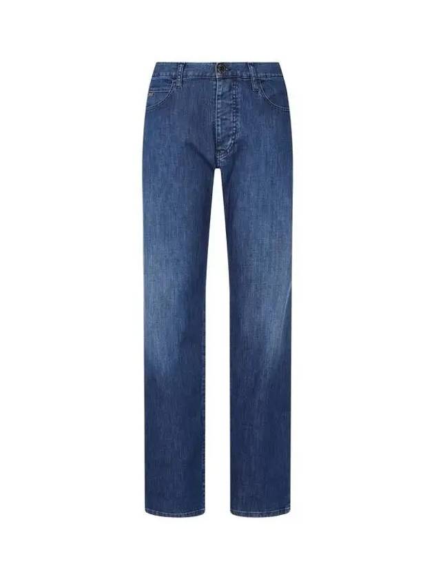 Men s Back Patch Regular Denim Pants Indigo - EMPORIO ARMANI - BALAAN 1