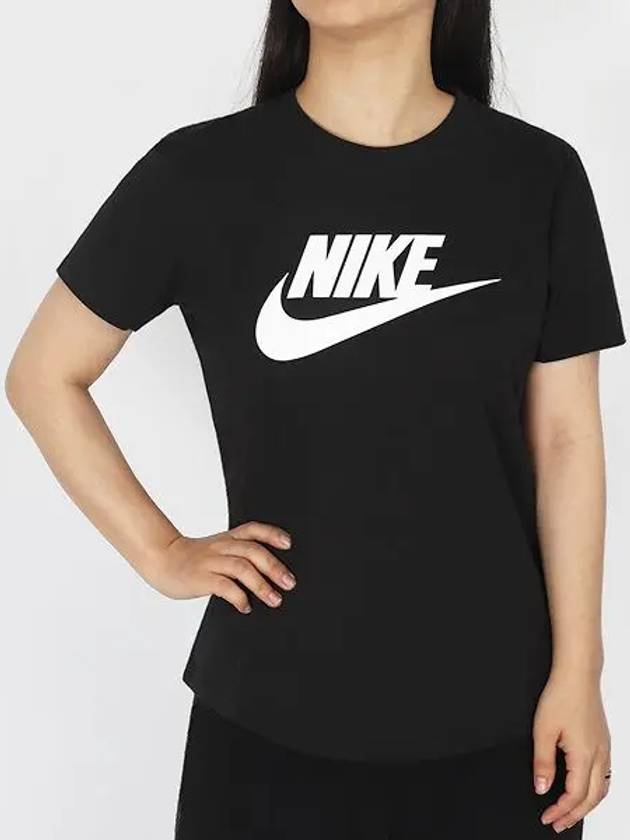 Sportswear Essential Logo Short Sleeve T-Shirt Black - NIKE - BALAAN 2