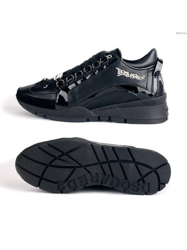 Dsquared K504 V015 2124 Black Vitello heel sneakers - DSQUARED2 - BALAAN 3